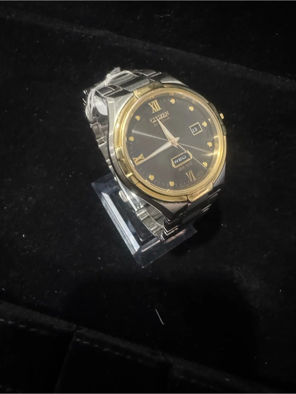 Citizen Two-Tone Gold and Black Dial Eco-Drive Watch